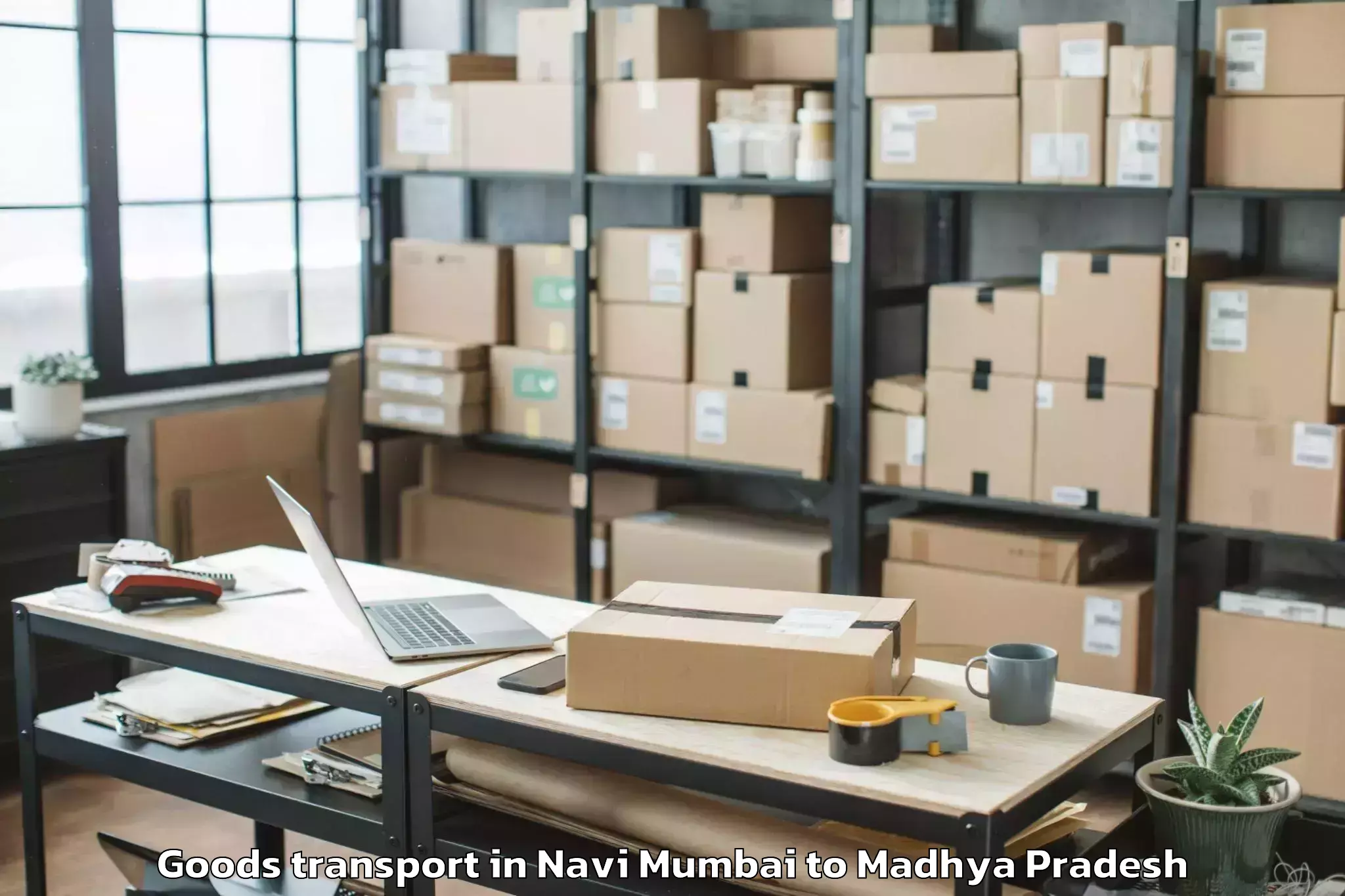 Book Navi Mumbai to Aron Goods Transport